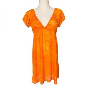Surface Orange Swim Cover-Up Beach Dress Size Large
